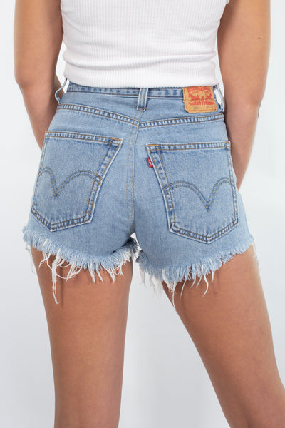 Levis Denim Shorts in Light-Mid Blue - 10 Sizes - 23" 24" 25" 26" 27" 28" 29" 30" 32" 33"