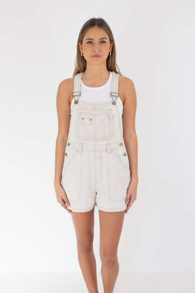 Beige Linen Overalls - 2 Sizes XS & S