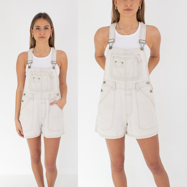 Beige Linen Overalls - 2 Sizes XS & S