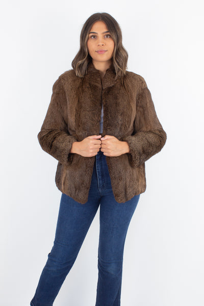 Brown Fur Coat - Size M