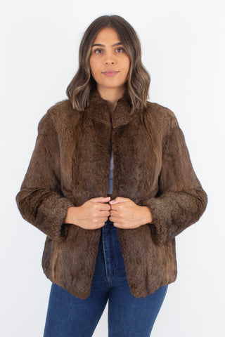 Brown Fur Coat - Size M