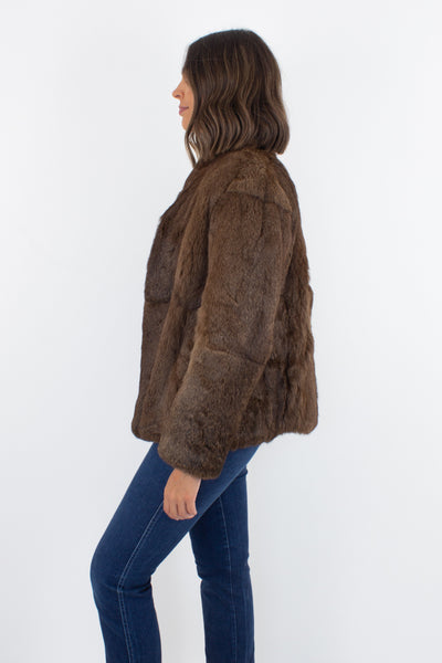 Brown Fur Coat - Size M