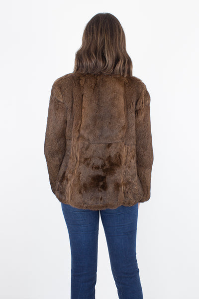 Brown Fur Coat - Size M