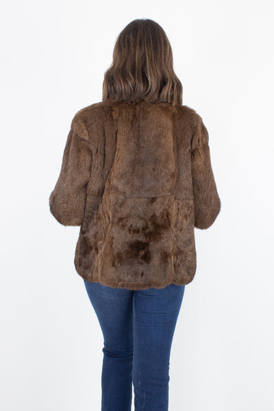 Brown Fur Coat - Size M