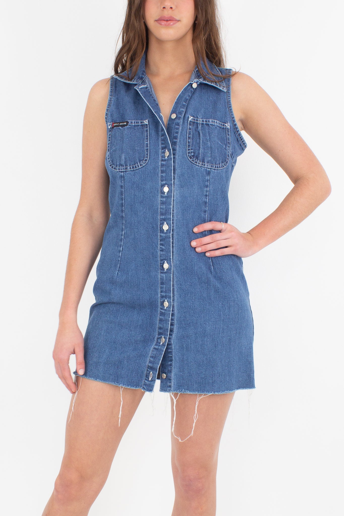 Marlow button through mini dress sale