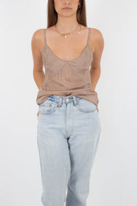 Mocha Silk Camisole - 2 Sizes XXS-S & S-M