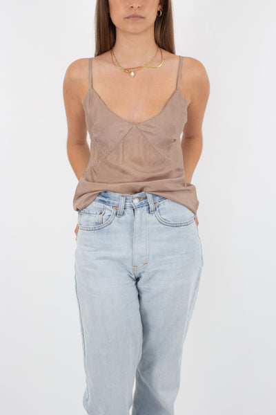 Mocha Silk Camisole - 2 Sizes XXS-S & S-M