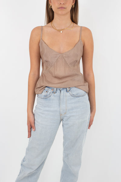 Mocha Silk Camisole - 2 Sizes XXS-S & S-M