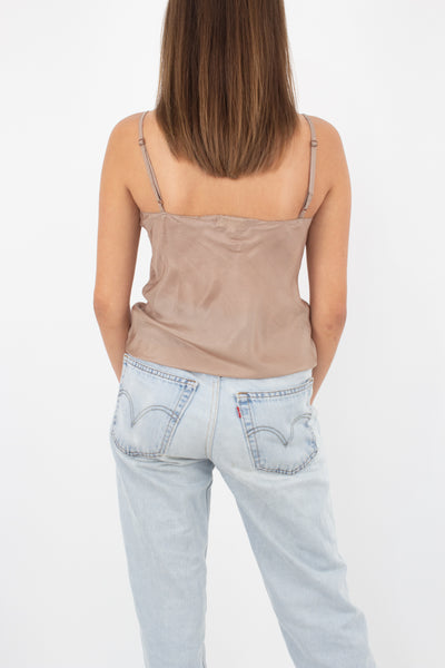 Mocha Silk Camisole - 2 Sizes XXS-S & S-M