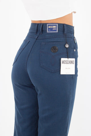 Moschino Navy Blue Jeans - High Waist - NWT - Size S / 27"
