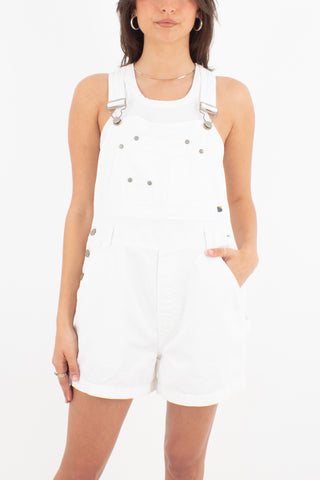 White Denim Overalls - No Boundaries - Size S & M