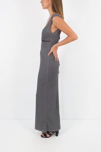 Silver Maxi Dress - Size S