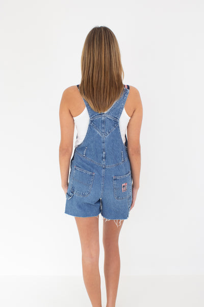Tweety Bird Short Blue Denim Overalls - Size XXS