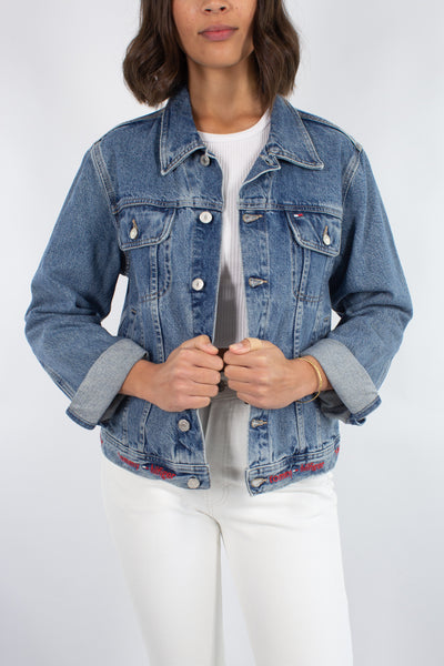 Tommy Hilfiger Denim Jacket in Mid Blue - Size XS/S/M