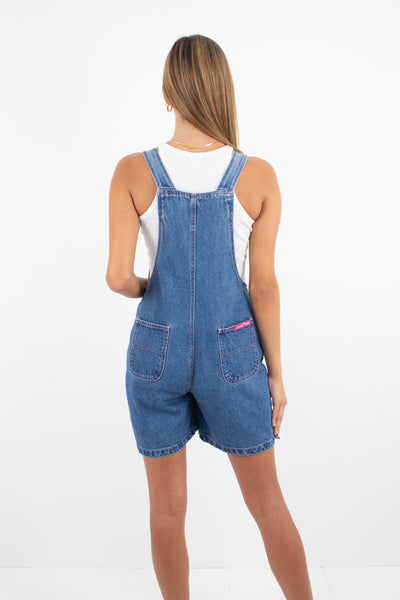 Tweety Bird Short Mid Blue Denim Overalls - Size XS/S