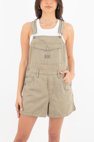 Light Brown Short Denim Overalls - Union Bay - Size S