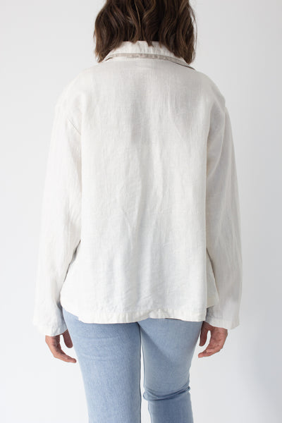 White Linen Jacket - Size XS/S/M