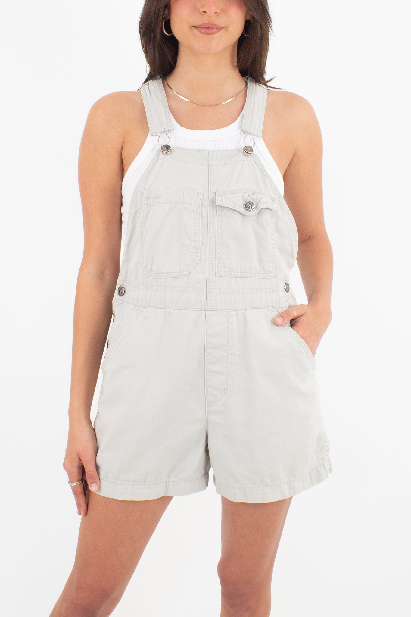 Beige Denim Overalls - Xhilaration - 2 Sizes S & L