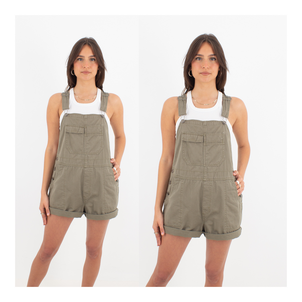 Khaki Denim Overalls - Xhilaration - 3 Sizes XS,S & M